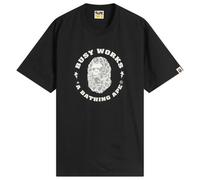 A Bathing Ape Men's Wild Leopard Busy Works Sta T-Shirt Black