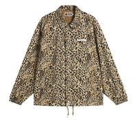 A Bathing Ape Men's Wild Leopard Coach Jacket Beige