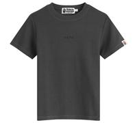 A Bathing Ape Women's Pigment Dyed Rib T-Shirt Black Medium