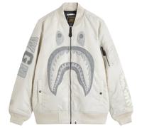 A Bathing Ape Women's Shark Nylon Ma-1 Bomber Jacket Gray