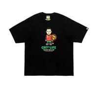 A Bathing Ape x Cristiano Ronaldo CR7 Life Baby Milo Relaxed Fit T-Shirt 'Black' 2M23-110-910-BLK S