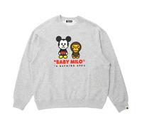 A Bathing Ape x Disney Mickey Mouse Baby Milo Relaxed Fit Crewneck 'Grey' 0ZXSWMX90113R-GRY M