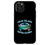 A Beach Graphic Inside A Blue Crab Silhouette Destin Florida Case for iPhone 11 Pro