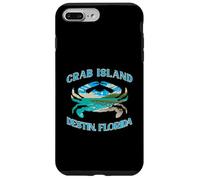 A Beach Graphic Inside A Blue Crab Silhouette Destin Florida Case for iPhone 7 Plus/8 Plus