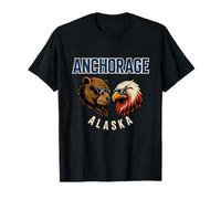 A Bear and an Eagle in Sunglasses Funny Anchorage Alaska T-Shirt
