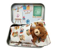 A Bear Hug in a Tin Box, Mini Plush Pocket Hug Love Token Stuffies Bear,First Day Relief School Toy,L Gift,Anxiety at Animal