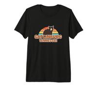 A Bear On Vintage Retro 70s Sunset Gatlinburg Tennessee Premium T-Shirt