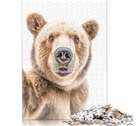 A Bear Taking A Selfie Puzzles 500 Pieces Wood Puzzle Jigsaws for Adults Family Game for Adults And Teenagers 500pcs (52x38cm)