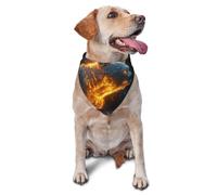 A Bear With Its Neck On Fire Printed Graphic Pet Triangle Scarf For Dogs & Cats, Adjustable Cute Pet Bandana For & Photo Shoots