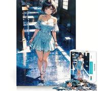 A Beautiful Anime Girl Jigsaw Puzzles for Adults 1000 Piece Memory Fit Quality Print Home Game Santa Present (50x75cm)
