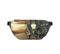 A Beautiful Beach Fanny Pack for Women Man,Midday Sun Blue Sea Waist Belt Bag Crossbody for Sports Travel Hiking Running Jogging