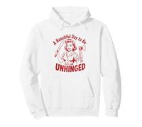 A Beautiful Day To Be Unhinged Bold Woman Axe Machete Design Pullover Hoodie