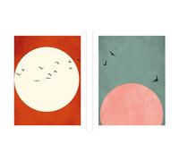 A Beautiful Day Warming Feelings Framed Print Set Pack of 2 Kubistika Multi One Size
