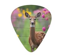 A beautiful deer Printed pick set - 12 pieces, thin, medium and thick guitar picks, suitable for guitar, bass, electric guitar and ukulele