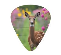 A beautiful deerGuitar Picks, 12-Piece Pattern Set, Three Different Thicknesses for Acoustic Electric Guitar and Other Instruments