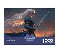 A Beautiful Elven Knight-medieval Armor Jigsaw Puzzle Waterproof 1000 Piece for Adults Challenging And Brainteasing Games