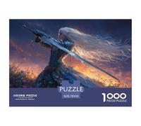 A Beautiful Elven Knight-medieval Armor Jigsaw Puzzle Waterproof 1000 Piece for Adults Gifts Fun Educational Games