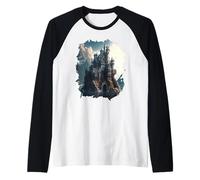 A Beautiful Fairy Tale Castle Fantasy World Raglan Baseball Tee