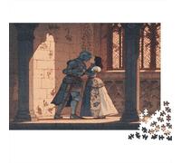 A Beautiful Female Knight Slow Dancing with A Vampire Prince Puzzle 1000pcs (75x50cm) Erwachsene Puzzle,Home Decor