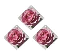 A Beautiful Flower Car Air Freshener, 3 Pcs Rhombus Hanging Air Freshener Cards, Long Lasting Fragrance Scented Cards for Car, Home, Office Black-style
