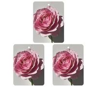 A Beautiful Flower Car Air Freshener, 3 Pcs Square Hanging Air Freshener Cards, Long Lasting Fragrance Scented Cards for Car, Home, Office White-style
