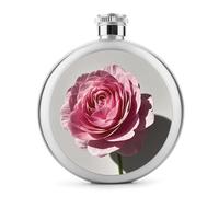 A Beautiful Flower Flasks for Liquor, 5oz Stainless Steel Flask Leakproof Portable Whiskey Flask for Outdoor, Camping, Travel, Gifts