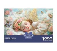A Beautiful Little Angel-flowers And Butterflies Jigsaw Puzzles Waterproof 1000 Piece for Adults Gifts Challenging And Brainteasing Home Decoration Puzzle