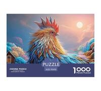 A Beautiful Rooster 1000 Pieces Extra-thick Cardboard Jigsaw Puzzle Bundle Proud Plumaged Rooster Challenging And Educational Creative Game Jigsaw As Birthday Gifts 70x50cm/1000pcs