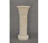 A beautiful round Egyptian column. Richly decorated with hieroglyphs, figures of the Pharaoh and Egyptian gods. 89 cm.