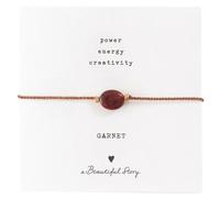 A Beautiful Story Gemstone Card Garnet Bracelet
