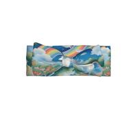 a beautiful unicornsPrinted Baby Girl Headbandâ€“Soft and Elastic Nylon Hairband with Adorable Bow, Perfect for Infants