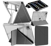 A-BEAUTY Case Compatible with iPad Pro 13 Inch M5 2025/ M4 2024 with Pencil Holder, Shockproof Clear Cover, 6-in-1 Y fold Stand, Supports Pencil Pro and Pencil (USB-C), Auto Wake/Sleep, Black