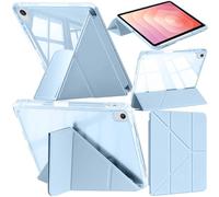 A-BEAUTY Case Compatible with Samsung Galaxy Tab S11 11 Inch 2025 (SM-X730/X736/X736B) with S Pen Holder, Shockproof Clear Cover, 6-in-1 Y-Shaped Stand, Sky Blue