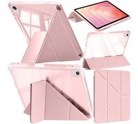 A-BEAUTY Case Compatible with Samsung Galaxy Tab S11 11 Inch 2025 (SM-X730/X736/X736B) with S Pen Holder, Shockproof Clear Cover, 6-in-1 Y-Shaped Stand, Pink