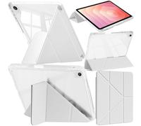 A-BEAUTY Case Compatible with Samsung Galaxy Tab S11 11 Inch 2025 (SM-X730/X736/X736B) with S Pen Holder, Shockproof Clear Cover, 6-in-1 Y-Shaped Stand, White