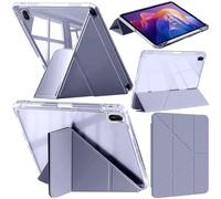 A-BEAUTY Case Compatible with Xiaomi Redmi Pad 2 11 Inch 2025 with Pen Holder, Shockproof Clear Cover, 6-in-1 Y-Shaped Trifold Stand, Auto Wake/Sleep, Lavender