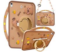 A-BEAUTY Kids Case Compatible with Honor Pad X8a/X9 11 Inch 2024, Shockproof Silicone Capybara Cover with Pen Holder, Handle Stand, Shoulder Strap