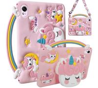A-BEAUTY Kids Case Compatible with Huawei MatePad 11.5 S 2024, Shockproof Silicone Cute Cartoon Unicorn Cover with Handle Stand, Shoulder Strap