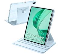 A-BEAUTY Rotating Case Compatible with Honor Pad X8a 11 Inch 2024 with Pen Holder, 360° Rotation Protective Stand Cover Clear Back, Shockproof Case, Sky Blue