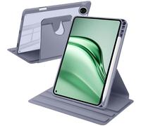 A-BEAUTY Rotating Case Compatible with Huawei MatePad Mini 2025 8.8 Inch with Pen Holder, 360° Rotation Stand Shockproof Cover Clear Back, Auto Wake/Sleep, Lavender