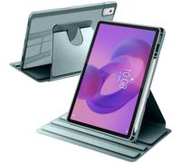 A-BEAUTY Rotating Case Compatible with Lenovo Idea Tab Pro 12.7 Inch 2025 with Pen Holder, 360° Rotation Stand Shockproof Cover Clear Back, Auto Wake/Sleep, Dark Green
