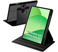 A-BEAUTY Rotating Case Compatible with Oppo Pad SE 11 Inch 2025 with Pen Holder, 360° Rotation Stand Shockproof Cover Clear Back, Black