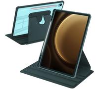 A-BEAUTY Rotating Case Compatible with Samsung Galaxy Tab S10 Lite / S10 FE 2025 / S9 FE 10.9-Inch / S9 11" 2023 with S Pen Holder, Shockproof Cover Clear, Auto Wake/Sleep, Dark Green