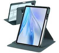 A-BEAUTY Rotating Case Compatible with vivo Pad SE 12.3 Inch 2025 with Pen Holder, 360° Rotation Stand Shockproof Cover Clear Back, Auto Wake/Sleep, Dark Green