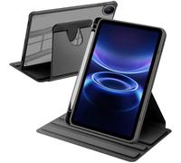 A-BEAUTY Rotating Case Compatible with Xiaomi Redmi Pad 2 9.7 Inch 2026 with Pen Holder, 360° Rotation Stand Shockproof Cover Clear Back, Auto Wake/Sleep, Black