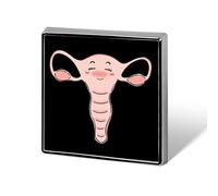 A Beauty Uterus Custom Lapel Pins Square Brooch Tie Suit Dress Accessories for Men Women Wedding Birthday