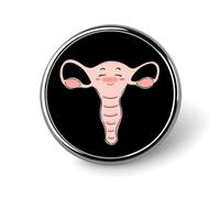 A Beauty Uterus Round Brooch Pin Lapel Pins Tie Suit Dress Accessories Wedding Birthday Gifts for Men Women