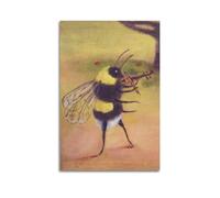 A Bee Playing The Violin, A Musical Insect Poster, A Whimsical Nature Print, Suitable for Bedrooms And Children's Rooms 12x18inch(30x45cm)