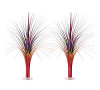 A Beistle Creation 53929-MC Beistle 2 Piece Plastic Metallic Multicolor Spray Centerpieces for Happy New Year Decorations, Birthday Party Supplies