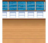 A Beistle Creation Cruise Ship Deck Backdrop Multicoloured